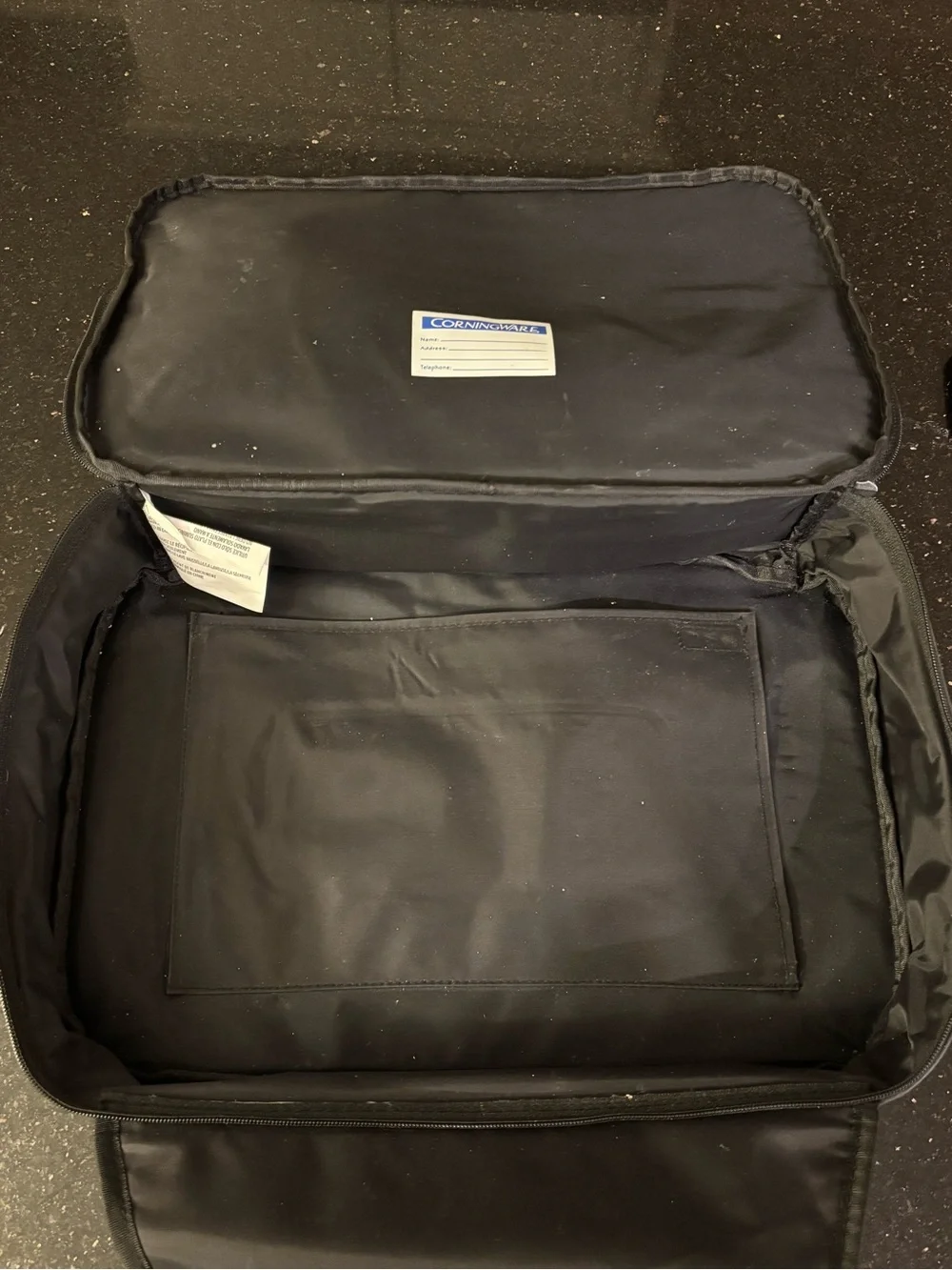 CorningWare Black Insulated Carrier For Stoneware Casserole Dish 9x13